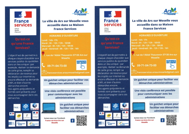 FRANCE SERVICES du 20 au 31 mai 2024